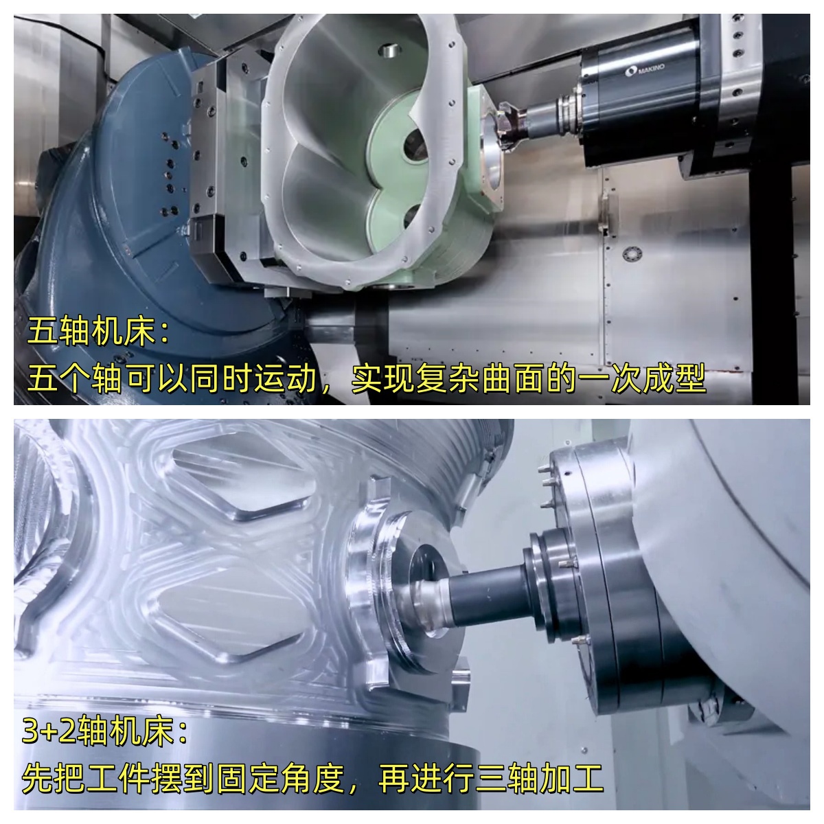 五轴机床和3+2轴机床 五轴机床和3+2轴机床