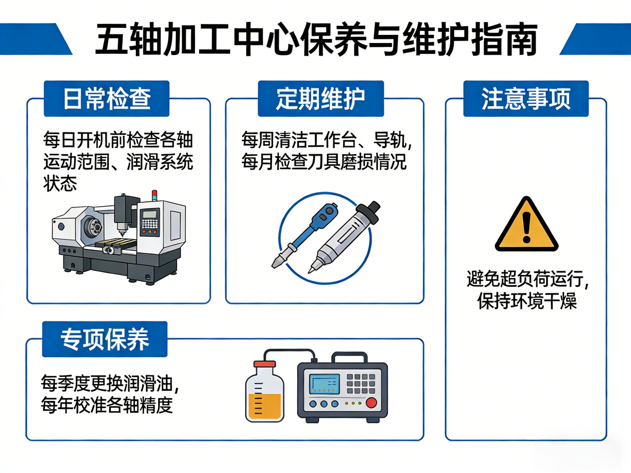 五轴加工中心保养与维护指南 五轴加工中心保养与维护指南