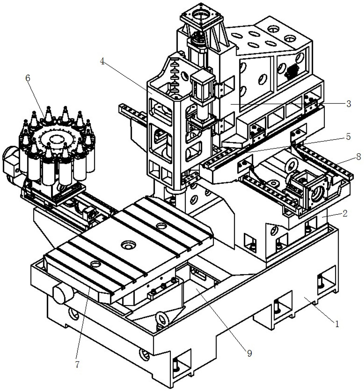立式加工中心装配工艺图片